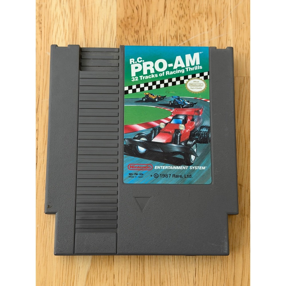 RC Pro-Am Nintendo NES Video Game Cartridge Rare 1987 NES-PM-USA Racing Thrills